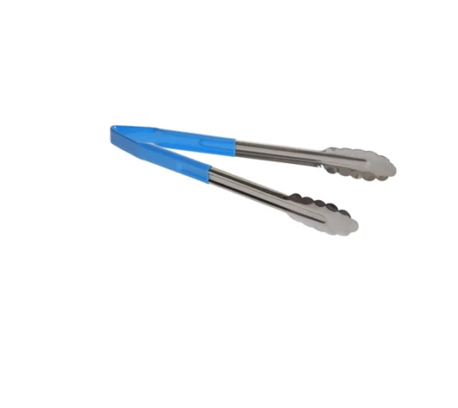 Vinyl Coated Blue Serving Tongs 315mm