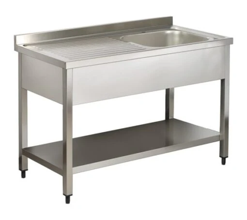 Italinox Premium 1000mm Single Bowl Stainless Steel Sink With Left Hand Drainer